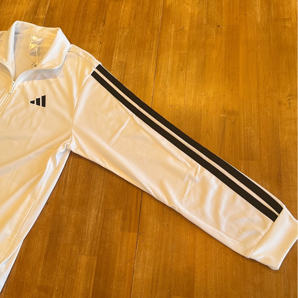 ADIDAS Essentials White 3-Stripes Track Suit - Picture 4 of 12